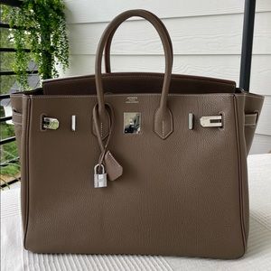 Real Togo Etoupe Birkin 35 inspired bag